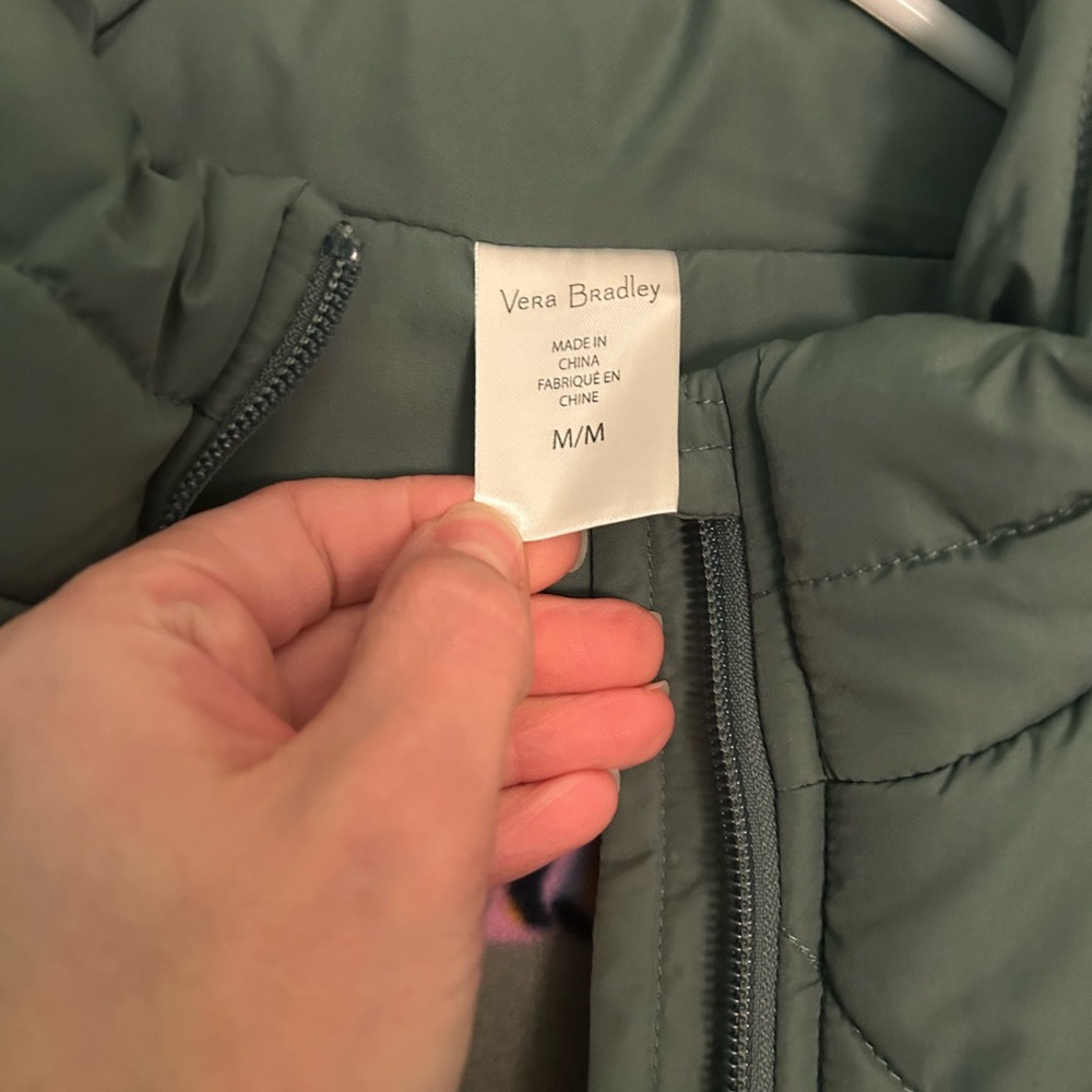 NWOT Vera Bradley Sage Quilted Vest Jacket - Picture 2 of 5